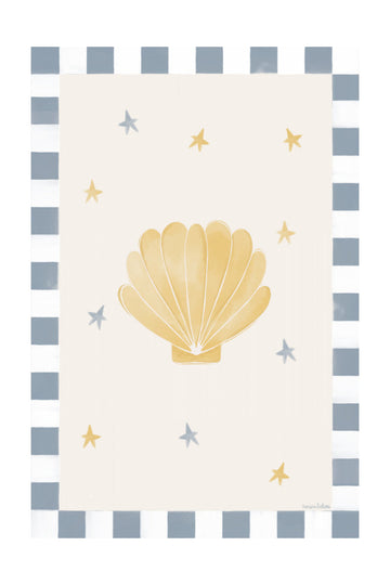 Whimsical Scallop and Stars | Poster - Passepartout