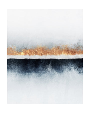 Golden Horizon Abstract | Poster - Passepartout