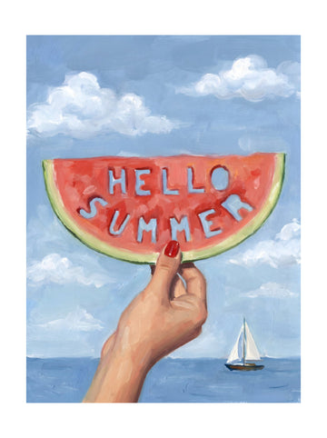 Hello Summer Watermelon | Poster - Passepartout