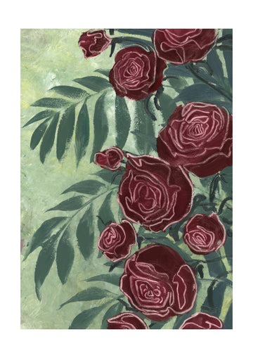 Dark Red Roses | Poster - Passepartout