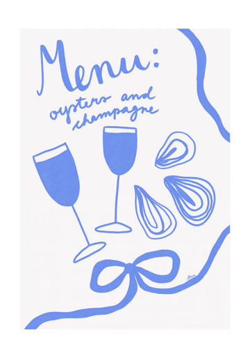 Oysters and Champagne | Poster - Passepartout
