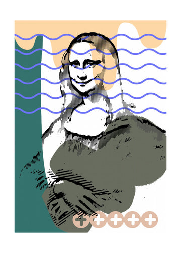 Wavy Mona Lisa Smile | Poster - Passepartout