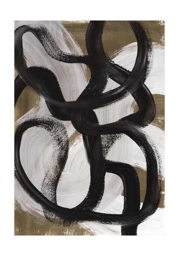 Abstract Brush Strokes 127X | Poster - Passepartout