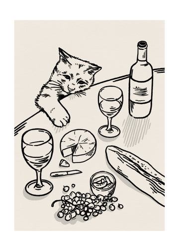 Curious Kitten Table | Poster - Passepartout