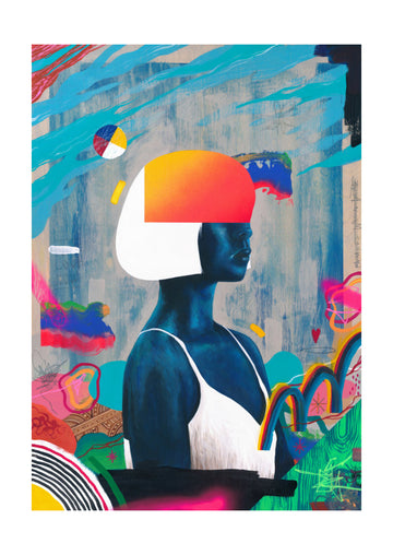 Vibrant Abstract Woman | Poster - Passepartout
