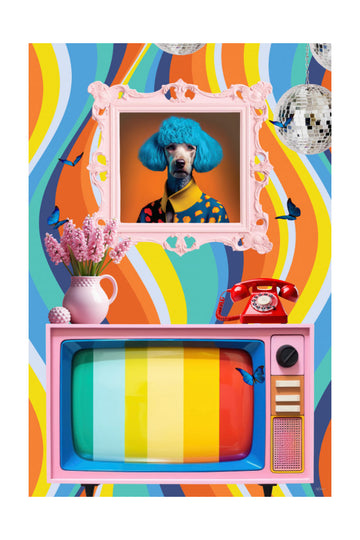 Eccentric Poodle Pop Art | Poster - Passepartout