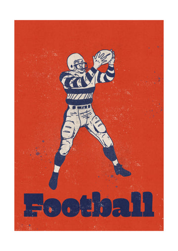 Vintage Football Catch | Poster - Passepartout