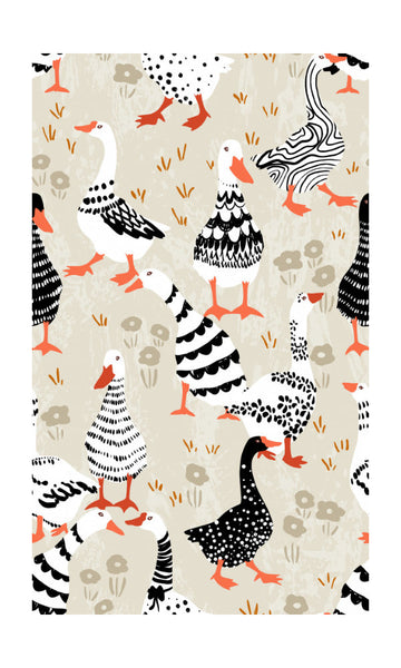 Whimsical Patterned Geese | Poster - Passepartout