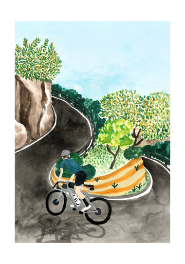 Scenic Mountain Cycling | Poster - Passepartout