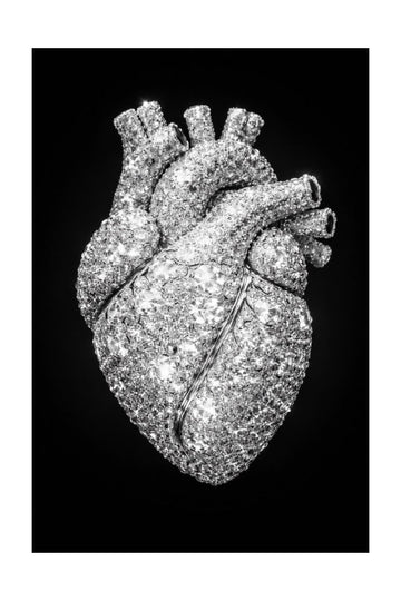 Sparkling Diamond Heart | Poster - Passepartout