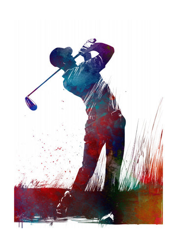 Vibrant Golf Swing | Poster - Passepartout