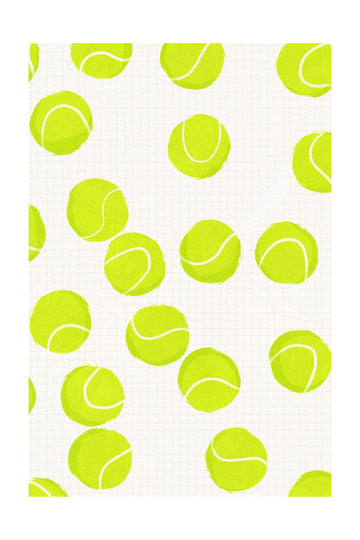 Playful Tennis Balls Pattern | Poster - Passepartout