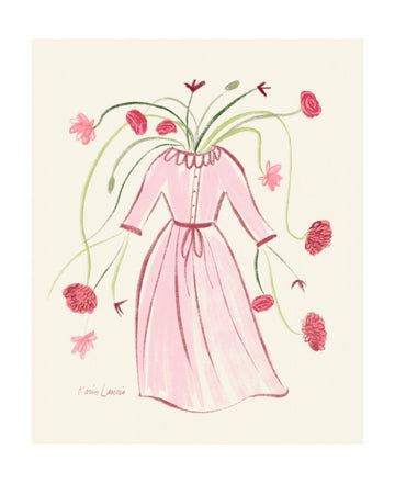 Blooming Pink Dress | Poster - Passepartout
