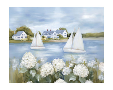 Serene Coastal Sailboats | Poster - Passepartout