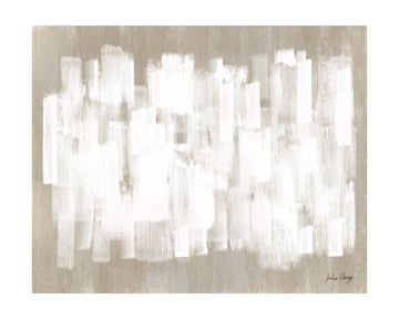 White On Beige Abstrct | Poster - Passepartout