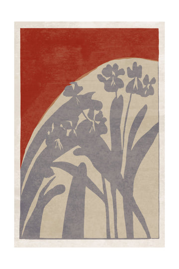 Red And Grey Botanicals | Poster - Passepartout