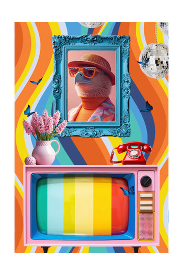 Groovy Eagle Portrait | Poster - Passepartout
