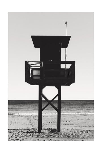 Black And White Beach Stand | Poster - Passepartout