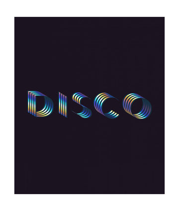 Holographic Disco Typography | Poster - Passepartout
