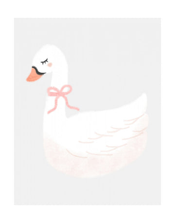 Cute Swan with Bow | Poster - Passepartout