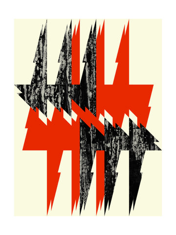Bold Jagged Lightning | Poster - Passepartout