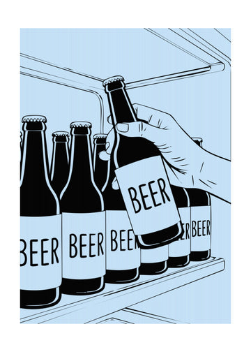 Cold Beer Grab | Poster - Passepartout