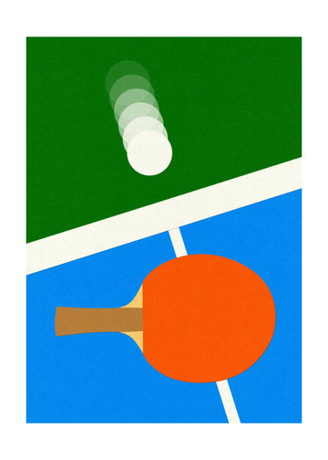 Table Tennis Action | Poster - Passepartout