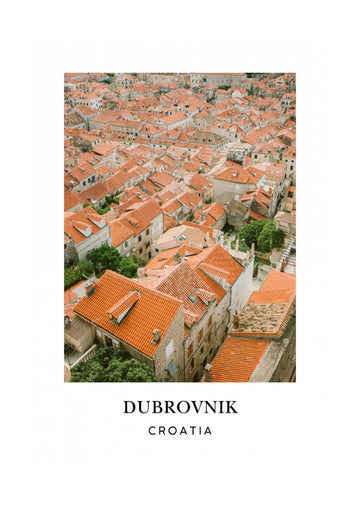 Roofs of Dubrovnik Travel Poster | Poster - Passepartout
