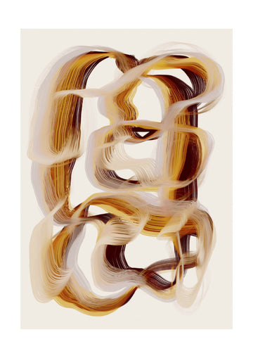 Flowing Amber Paths | Poster - Passepartout