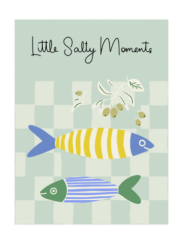 Striped Fish and Olives | Poster - Passepartout
