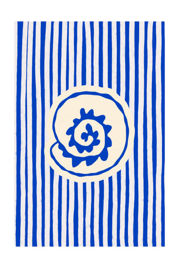 Blue Striped Shell | Poster - Passepartout