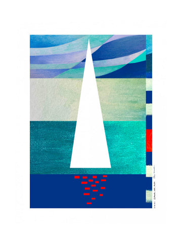 Minimalist Ocean Sail | Poster - Passepartout