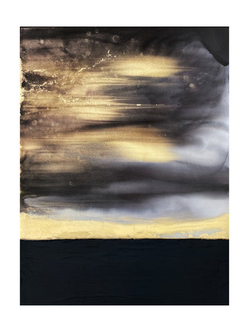 Golden Horizon Abstract | Poster - Passepartout