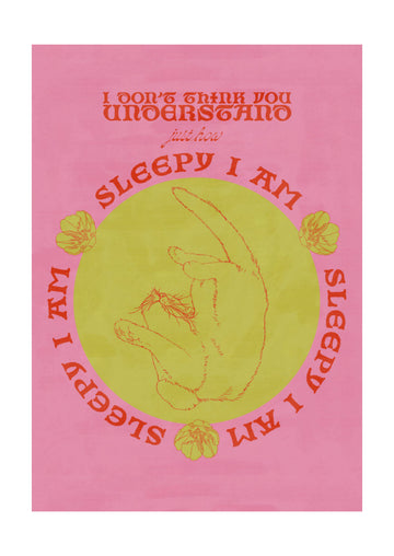 Cozy Sleepy Cat | Poster - Passepartout