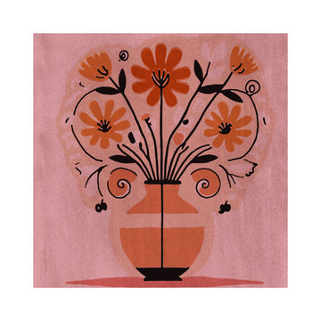 Vibrant Folk Art Bouquet | Poster - Passepartout