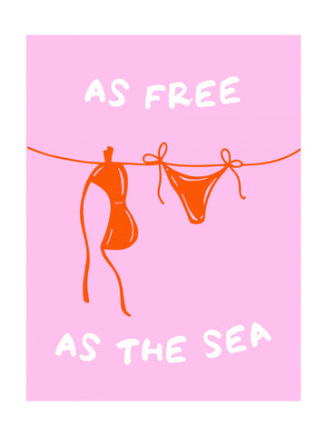 Free As The Sea | Poster - Passepartout