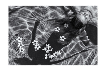 Floating Woman and Flowers | Poster - Passepartout