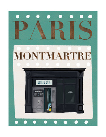 Paris Montmartre Photo Booth | Poster - Passepartout