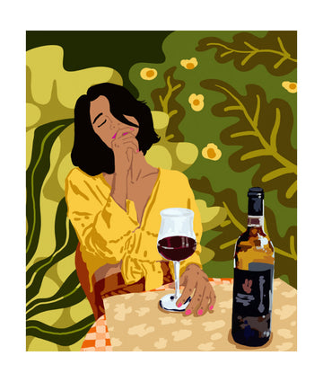 Pensive Woman Outdoors | Poster - Passepartout