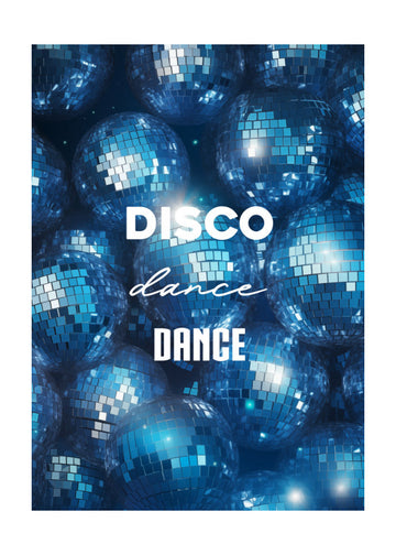 Blue Disco Dance Party | Poster - Passepartout