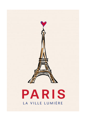 Paris Eiffel Heart | Poster - Passepartout