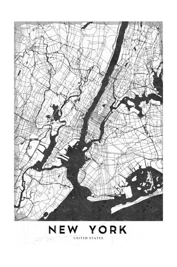 New York City Map | Poster - Passepartout