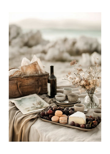 Elegant Coastal Picnic | Poster - Passepartout
