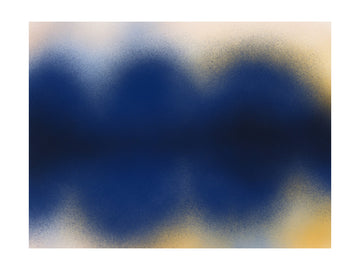 Abstract Blue Gold Hues | Poster - Passepartout