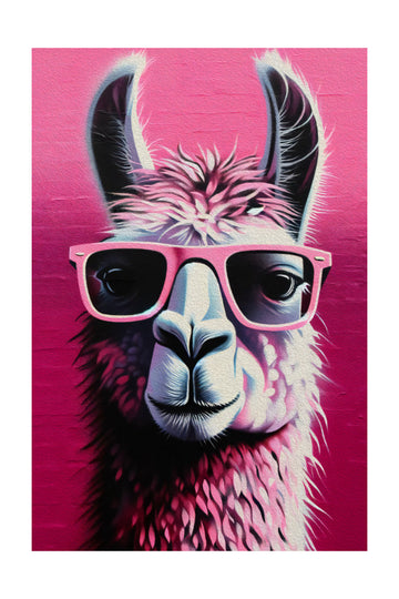 Pink Llama Shades | Poster - Passepartout