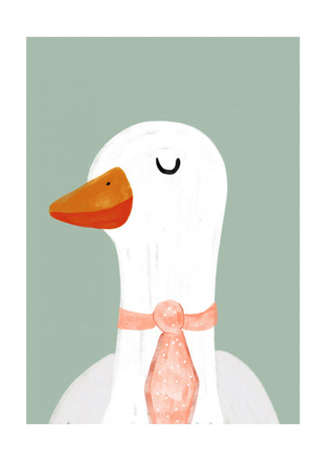 Goose with a Pink Tie | Poster - Passepartout