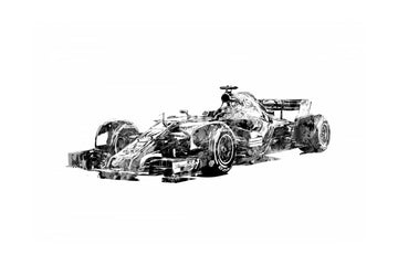Dynamic F1 Race Car | Poster - Passepartout