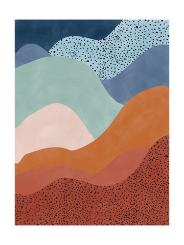 Earthy Layered Landscape | Poster - Passepartout