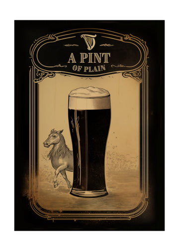 Irish Stout and Horse | Poster - Passepartout