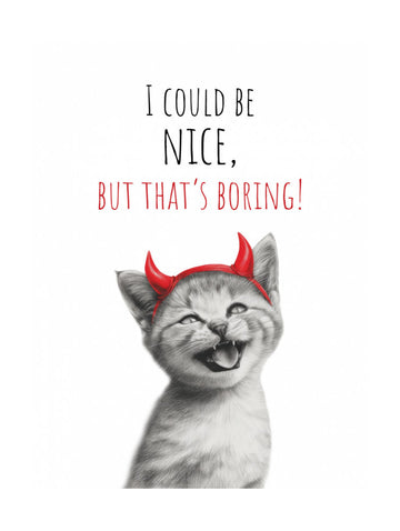 Sassy Kitten Quote | Poster - Passepartout